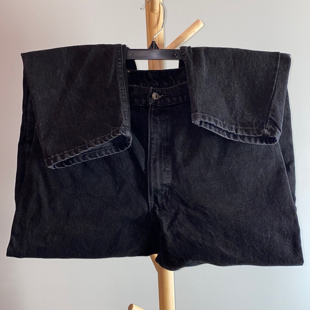 Men’s Vintage Levi’s black relaxed fit stonewashed Jeans with black tab